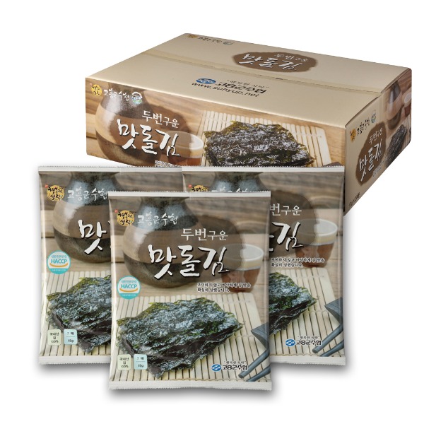 [고흥군수협] 두번구운 맛돌김 7매 x20봉 / 박스